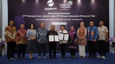 Kolaborasi, Telkom - Transjakarta Tingkatkan Layanan dengan Teknologi Informasi