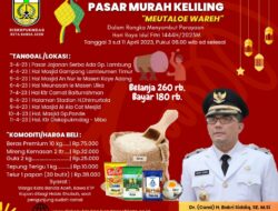 Kabar Gembira, Jelang Idul Fitri Pemko Kembali Gelar Pasar Murah