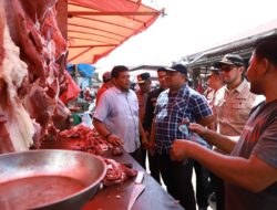 Meugang Kedua, Pemkab Aceh Besar Kembali Pantau Harga Daging di Pasar Lambaro