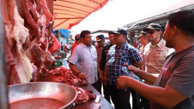 Meugang Kedua, Pemkab Aceh Besar Kembali Pantau Harga Daging di Pasar Lambaro