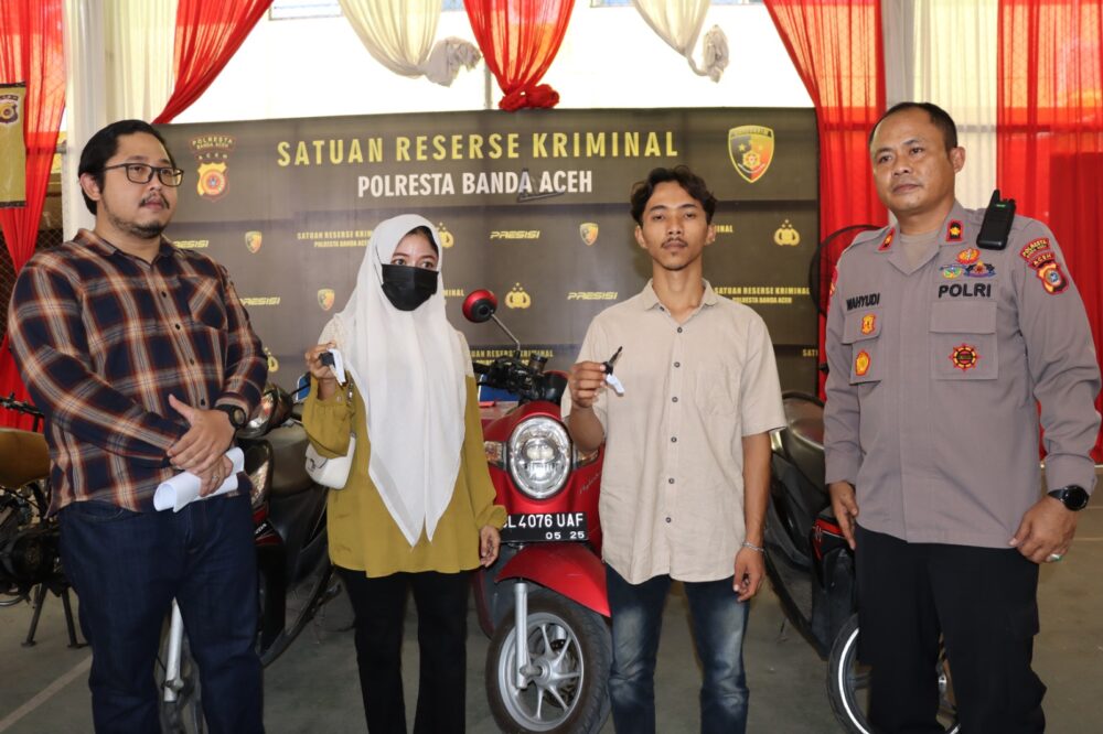 Kapolresta Banda Aceh Kembalikan Beberapa Sepeda Motor Warga