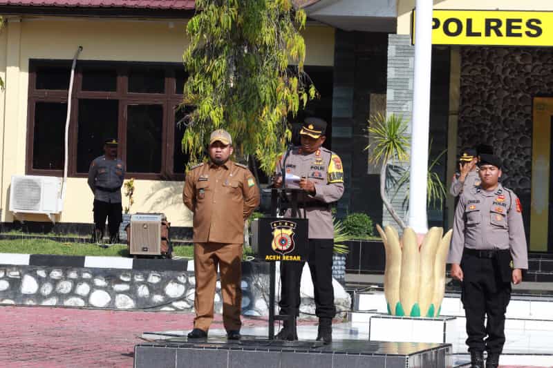 Pj Bupati Aceh Besar Hadiri Apel Gelar Pasukan Operasi Ketupat Seulawah 2023