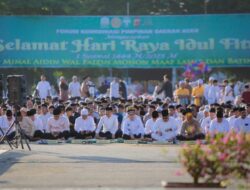 Pj Wali Kota Salat Idul Fitri di Lapangan Blang Padang