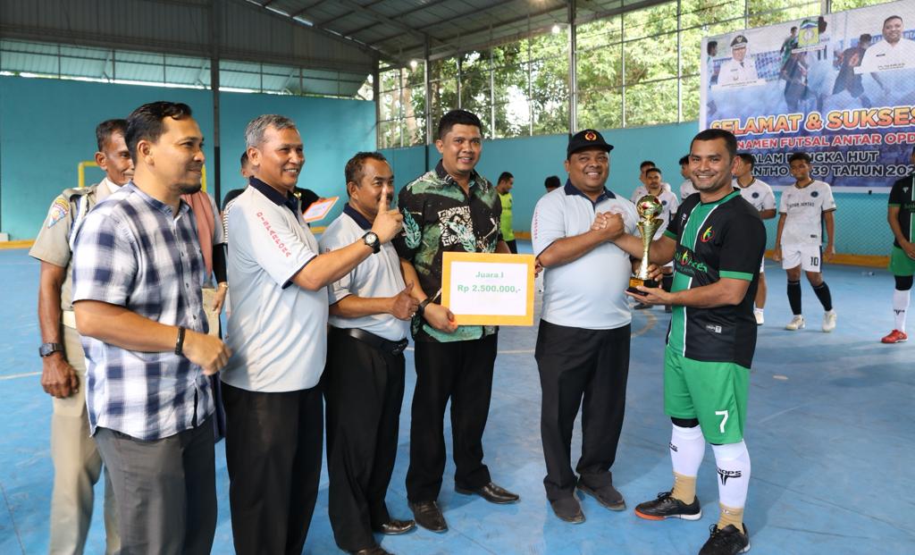Gilas Tim Rutan Jantho, Bank Aceh Syariah Juara Turnamen Futsal HUT Ke-39 Kota Jantho