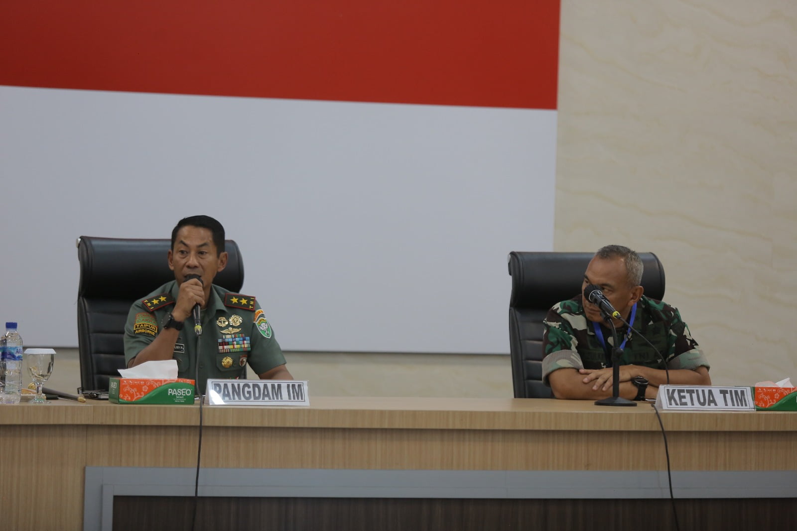 Pangdam IM Menerima Taklimat Akhir Wasrik Post Audit dari Itjenad