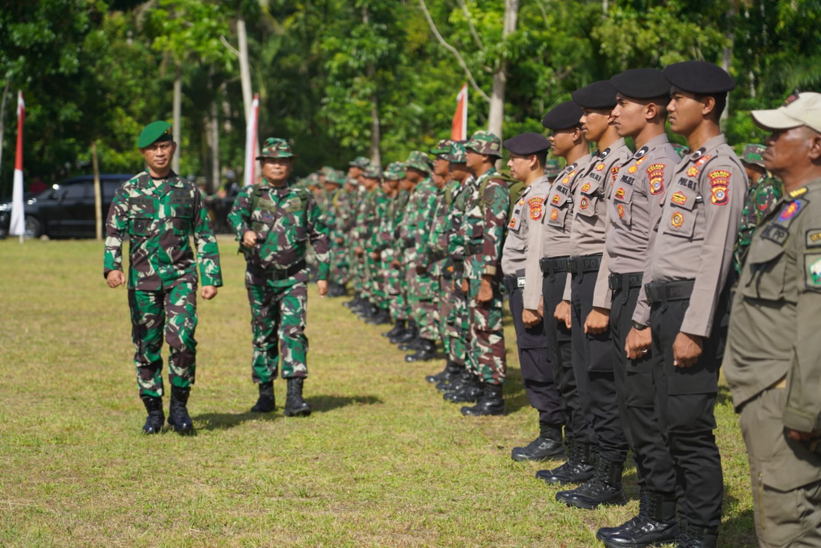 Wilayah Kab. Bireuen Upacara Penutupan TNI Manunggal Membangun Desa (TMMD) Ke-116 Tahun 2023 di pimpin oleh Irdam IM