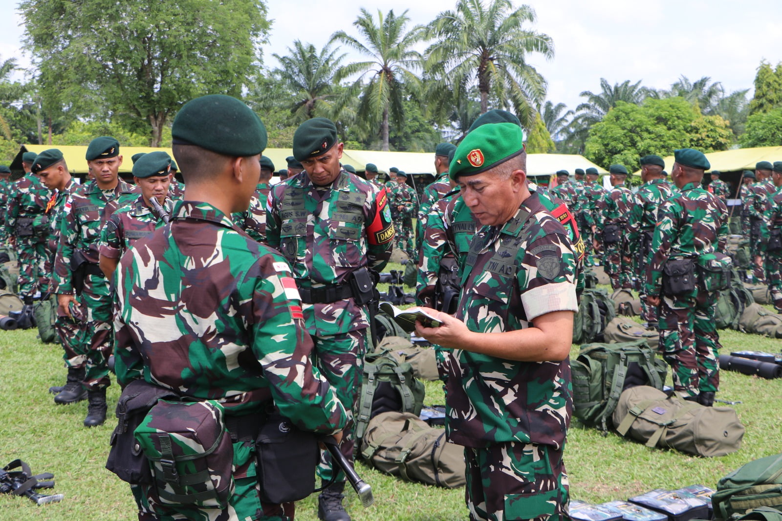 Kasdam IM Cek dan Periksa Kesiapan Ops Satgas Organik Batalyon RK 111/Karma Bhakti