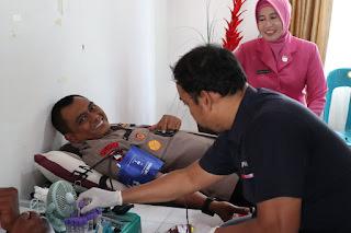 Sambut HUT ke-77 Bhayangkara, Polres Aceh Besar Gelar Donor Darah