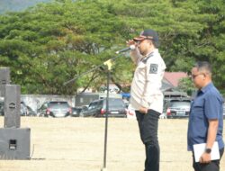 Pj Bupati Aceh Besar Inspektur Upacara Apel Siaga Bencana Karhutla