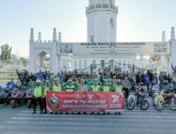 Sambut Hari Bhayangkara, Polresta Gandeng Komunitas Gelar Safety Riding di Banda Aceh