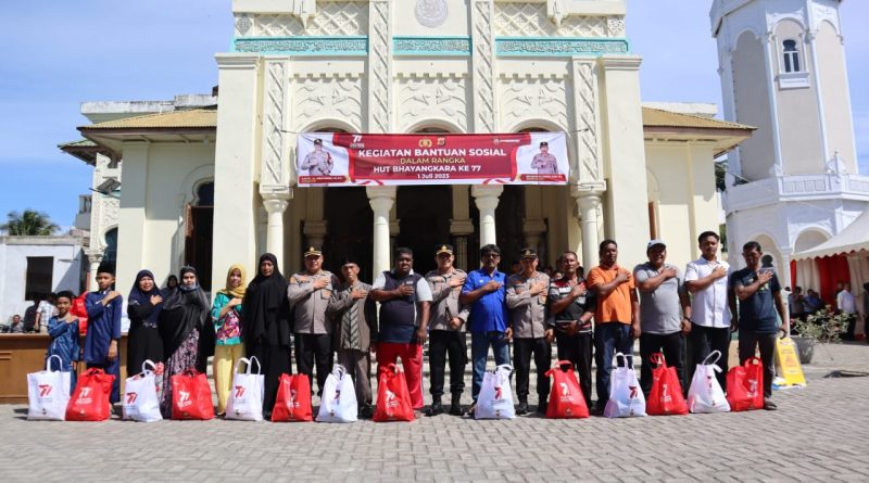 Kapolresta Dampingi Kapolda Aceh Gelar Bakti Sosial Religi