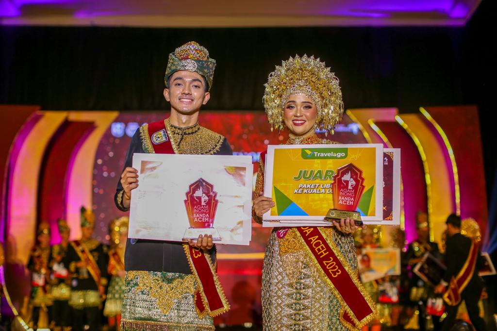 Adha Mulyana dan Gebrina Dimah Risky Dinobatkan Sebagai Agam Inong Banda Aceh 2023