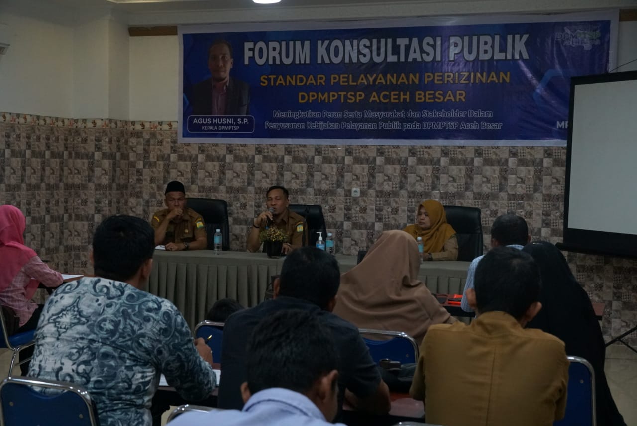 DPMPTSP Aceh Besar Gelar FKP Standar Pelayanan Publik