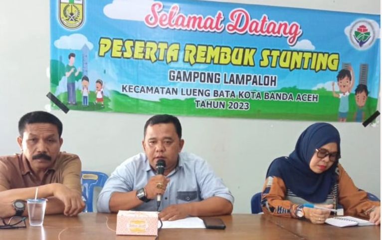 Camat Sukmawati Hadiri Rembuk Stunting di Gampong Lampaloh