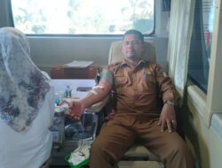 Kadis Kominfo Aceh Besar Ikuti Donor Darah Digelar Pemkab