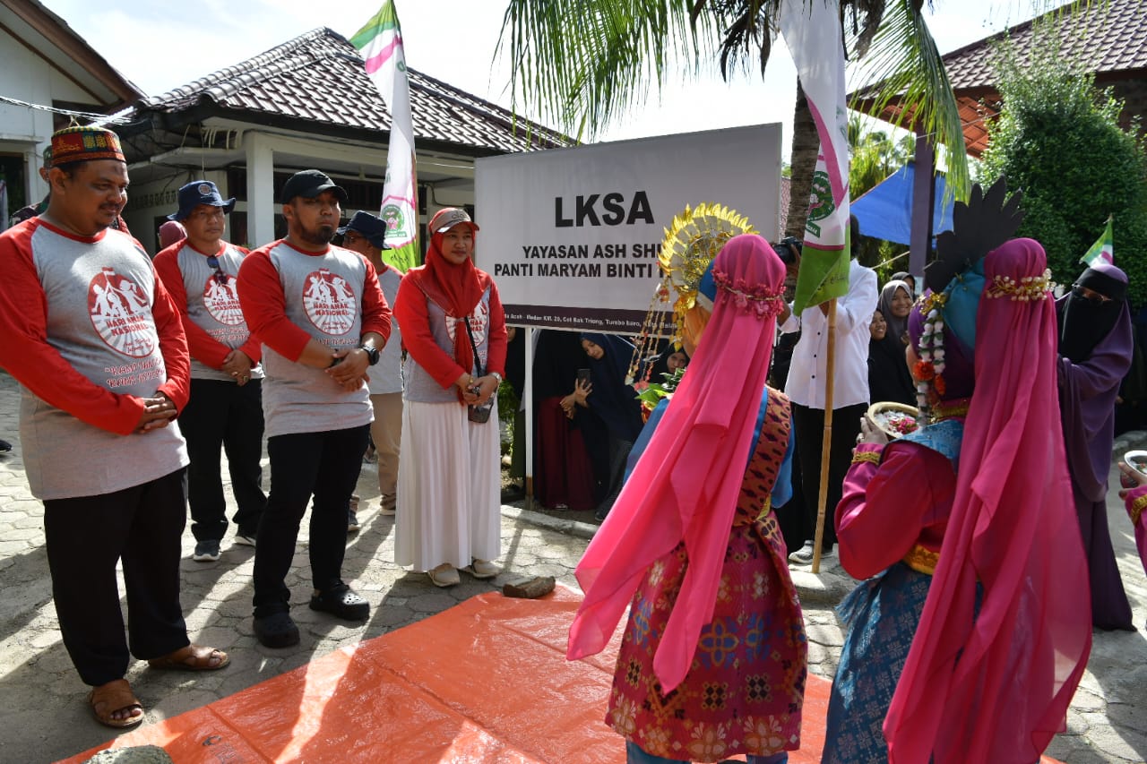Pj Bupati dan Ketua LKKS Aceh Besar Hadiri Peringatan Hari Anak Nasional 2023 di Ponpes Dar Maryam Kuta Malaka