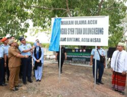 Pj Bupati Aceh Besar Bersama Danlanud SIM Resmikan Renovasi Makam Teungku Syeh Tuan Dilungkeung