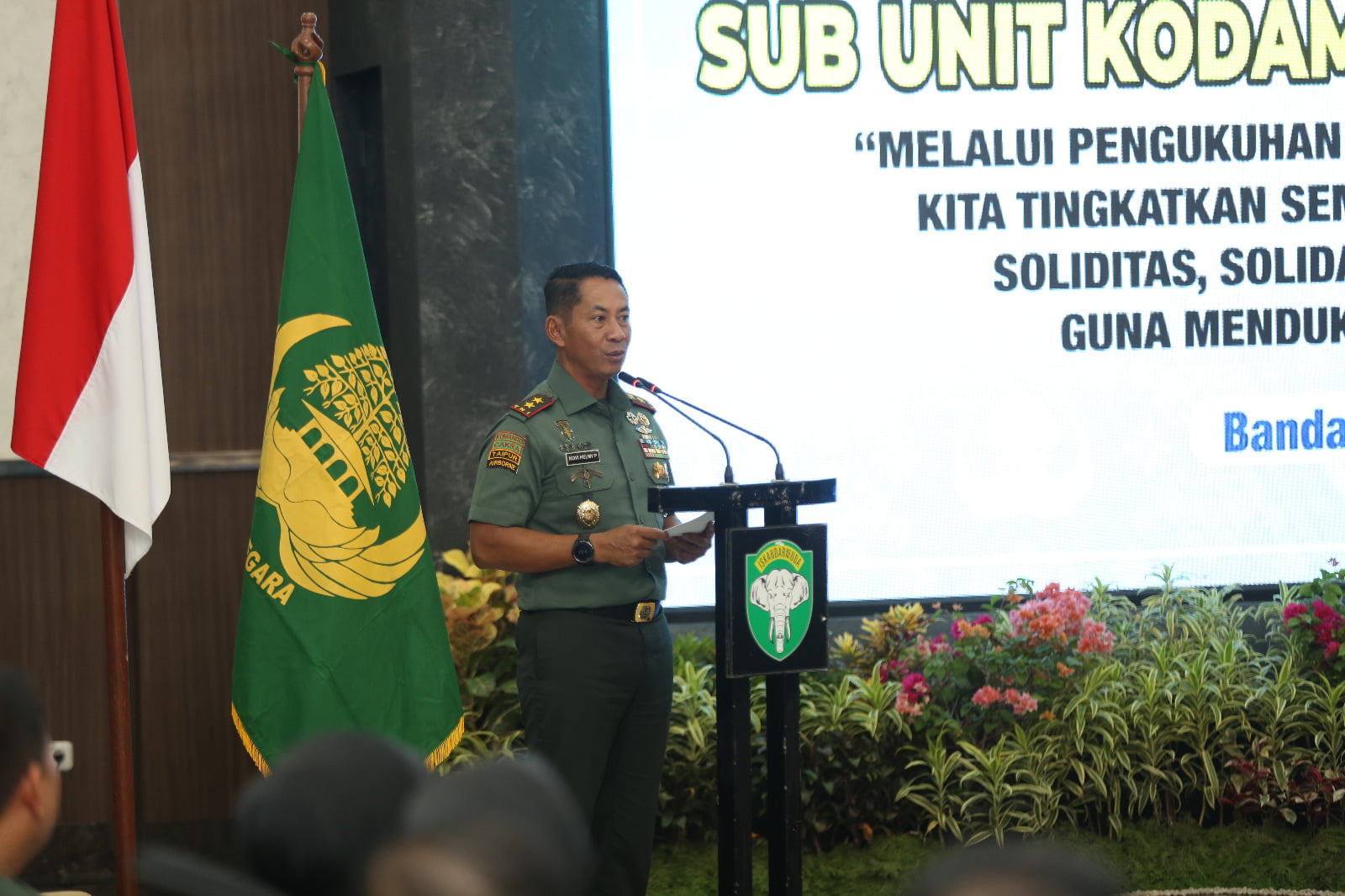 Pangdam IM menghadiri acara Pelantikan Dewan Pengurus Korpri Sub Unit Kodam IM