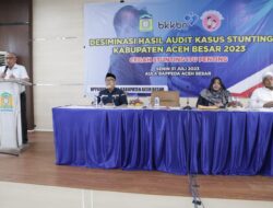 Wakili Pj Bupati, Asisten I Buka Desiminasi Hasil Audit Kasus Stunting Aceh Besar 2023