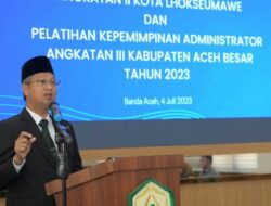 Asisten III Buka Pelatihan Kepemimpinan Administrator untuk Pejabat Pemerintahan Aceh Besar dan Lhokseumawe