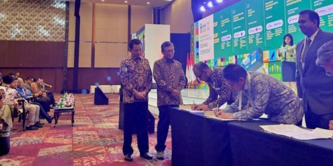 Menteri ESDM dan Penjabat Gubernur Aceh Jadi Saksi Penandatanganan Perjanjian Komitmen Kerjasama Pengembangan WKP Panas Bumi Seulawah PT. PGE Tbk dan PT. PEMA