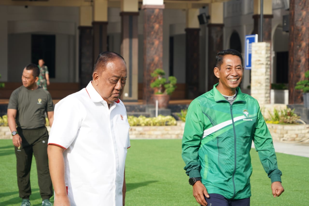 Pangdam IM menerima kunjungan Kerja Ketum Komite Olahraga Nasional Indonesia (KONI) Pusat Letjen TNI Purn Marciano Norman.