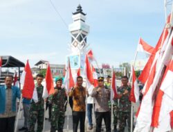 Sambut HUT ke-78 RI, Forkopimcam Ingin Jaya Kibarkan Merah Putih di Bundaran Lambaro dan Jalan Nasional