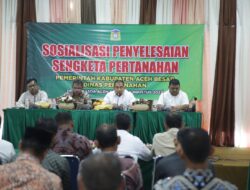 Pj Bupati Iswanto Buka Sosialisasi Penyelesaian Sengketa Pertanahan dalam Kabupaten Aceh Besar