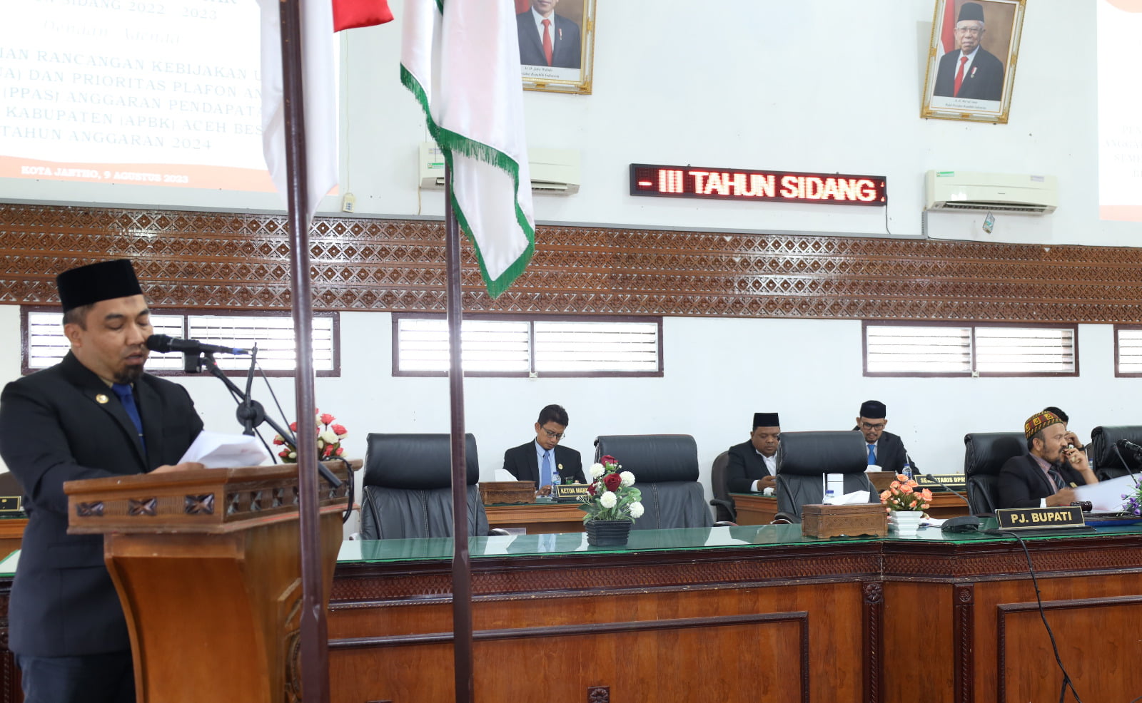 Pj Bupati Aceh Besar Sampaikan KUA dan PPAS APBK 2024