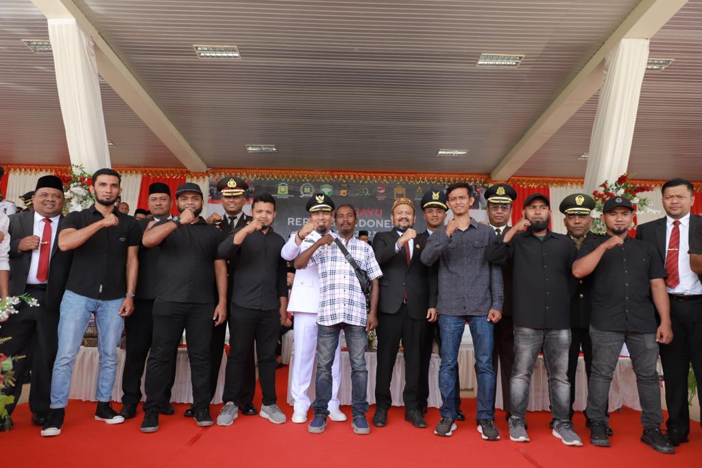 Sembilan Mantan Napiter Ikut Upacara HUT ke-78 RI Bersama Pj Bupati Aceh Besar