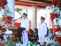 Pj Wali Kota Banda Aceh Irup Penurunan Bendera 17 Agustus