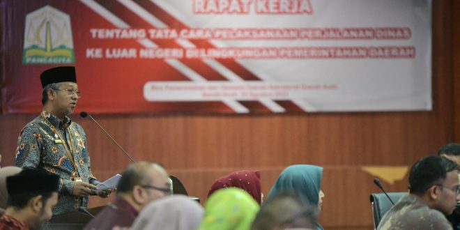 Biro Pemerintahan dan Otonomi Daerah Setda Aceh Gelar Raker Tata Cara Dinas ke Luar Negeri