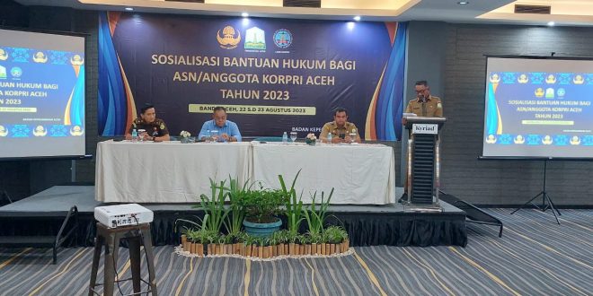 Korpri Aceh Gelar Sosialisasi Bantuan Hukum untuk Pengurus