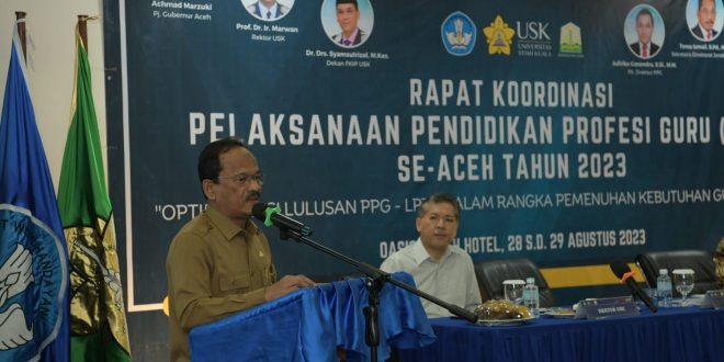 Pj Gubernur Imbau Bupati dan Kadisdik se-Aceh Memanfaatkan Potensi Lulusan PPG