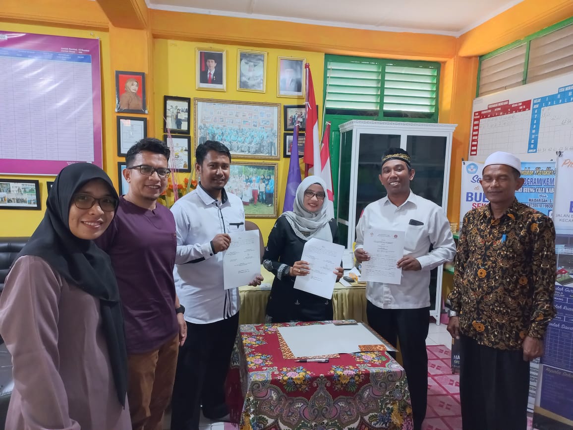 SDN Bueng Cala Aceh Besar Teken MoU dengan Fakuktas Keguruan Universitas BBG