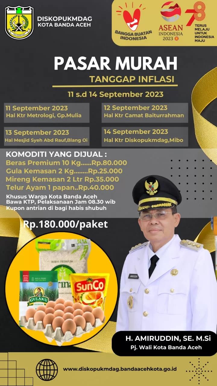 Pemko Akan Gelar Pasar Murah Jelang Maulid Nabi
