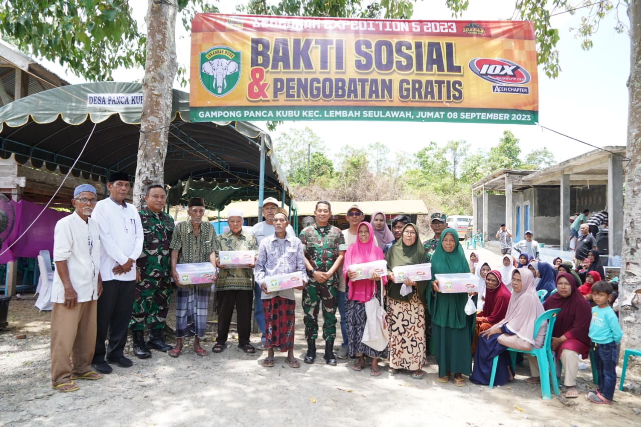 Pangdam IM Mayjen TNI Novi Helmy Prasetya, S.I.P, M.I.P Kunjungi Daerah Pelosok Gampong Siron Blang dan Gampong Panca Kubu.