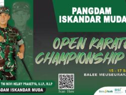 Kodam IM Gelar Kejuaraan Karate Piala Pangdam Iskandar Muda tahun 2023.