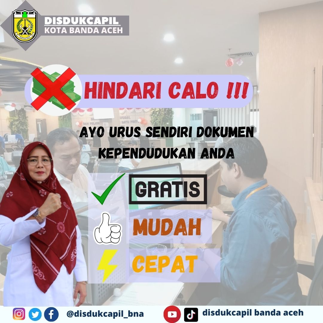 Disdukcapil Banda Aceh Imbau Warga Hindari Calo Saat Urus KTP
