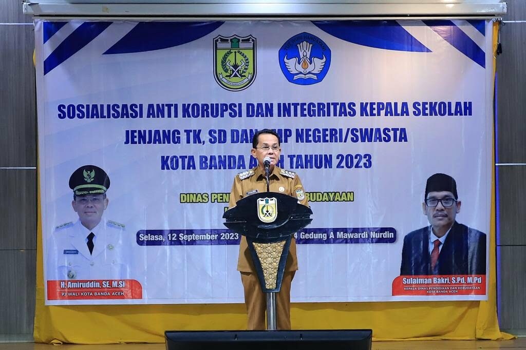 Pemko Banda Aceh Gelar Sosialisasi Anti Korupsi bagi Kepala Sekolah