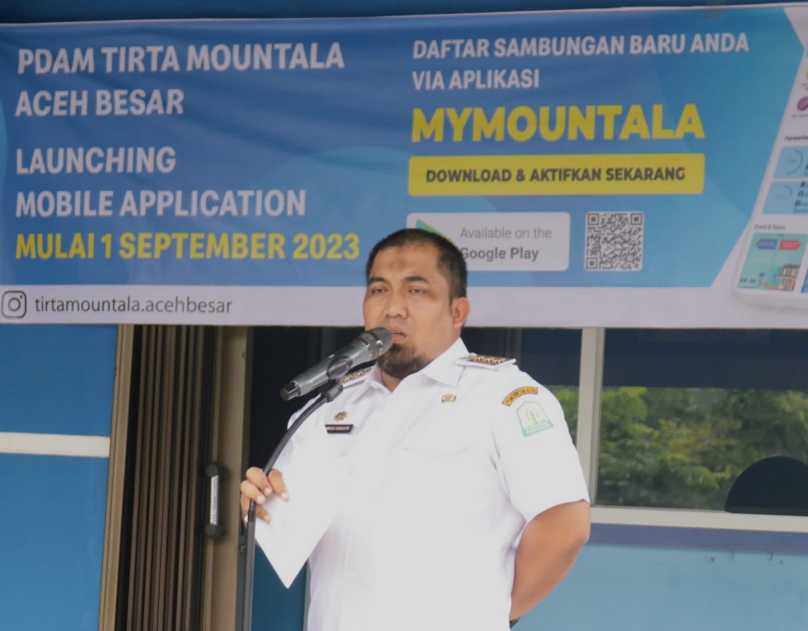 Pj Bupati Aceh Besar Luncurkan Aplikasi Mymountala