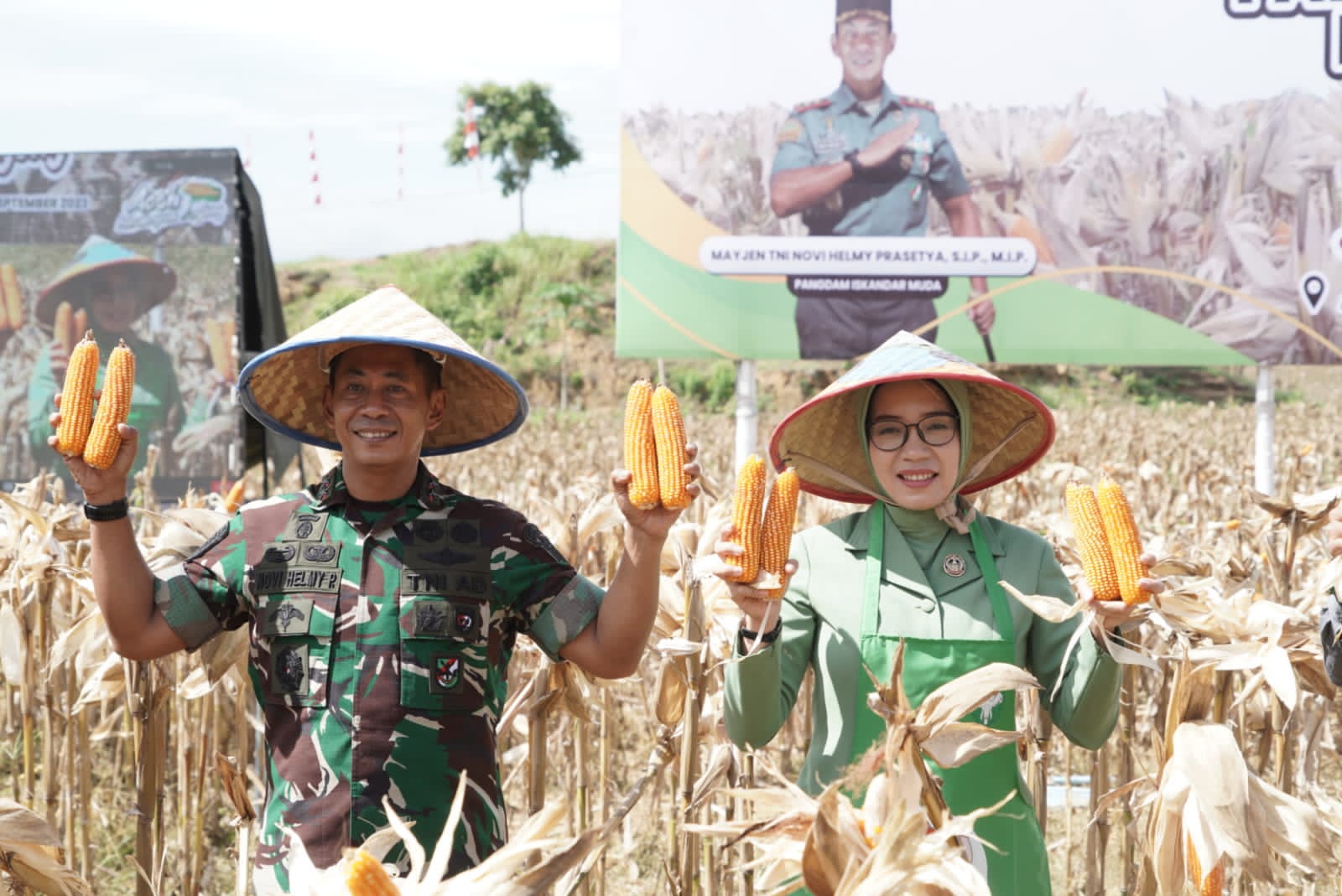 Situasi Elnino, Program I'M Jagong yang diprakarsai Pangdam IM Sukses Panen Perdana