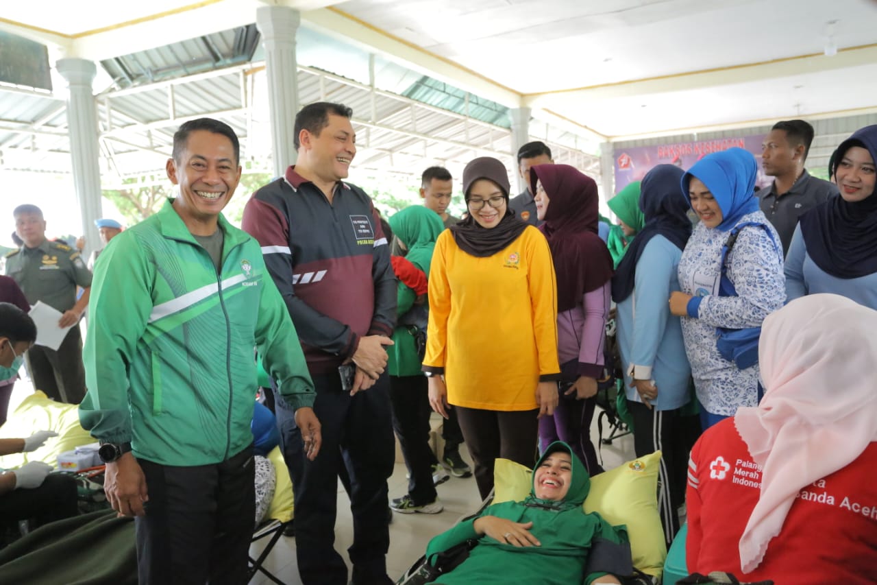 Kodam IM Gelar Bhakti Kesehatan dan olahraga bersama di seluruh wilayah Aceh dalam rangka HUT Ke 78 TNI tahun 2023