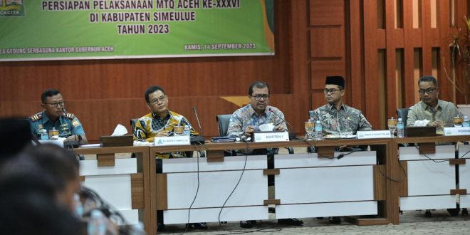 Pemerintah Aceh dan Pemkab Simeulue Bahas Persiapan Pelaksanaan MTQ Provinsi ke-36