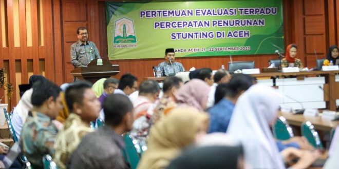 Penjabat Gubernur Buka Pertemuan Evaluasi Percepatan Penurunan Stunting di Aceh