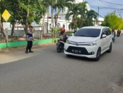 Personel Polsek Lueng Bata Lakukan Strong Point Pagi Hari