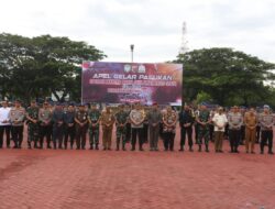 Pangdam IM Hadiri Apel Gelar Pasukan Operasi Mantap Brata 2023-2024.