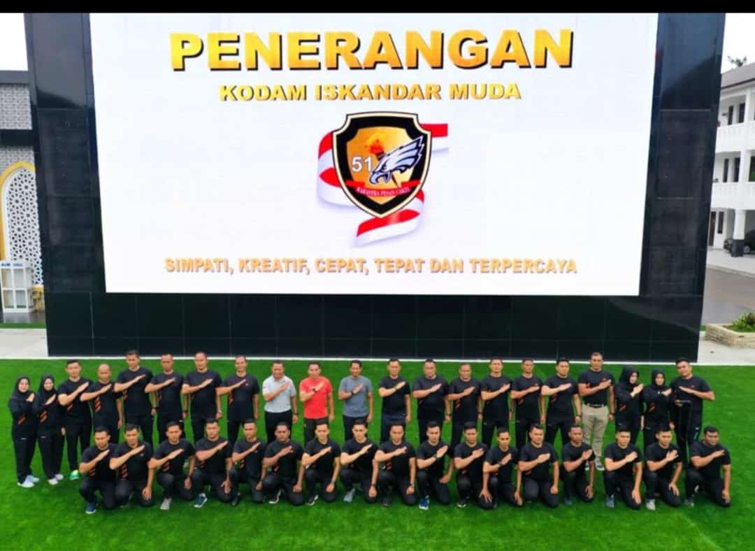 Pangdam IM Olahraga Bersama Personel Penerangan Kodam IM.