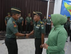 Pangdam IM Pimpin Upacara Kenaikan Pangkat Pemen Kodam IM.