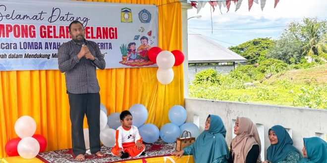 Puluhan Ayah di Gampong Neuheun Ikut Lomba Bercerita yang Digelar PKK Aceh